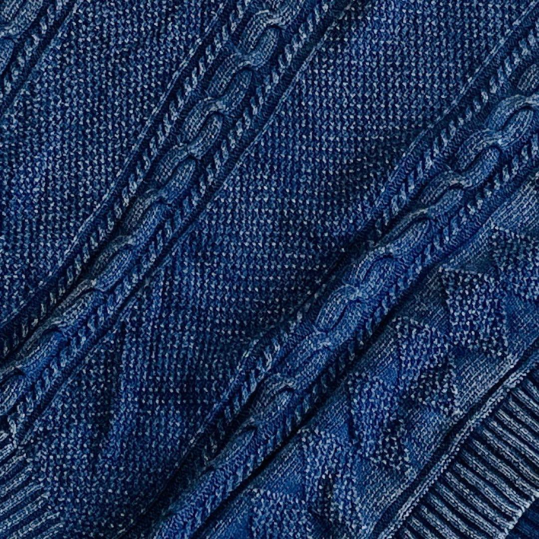 ローレンラルフローレン ポンチョ ケーブルニット コットン くるみボタン