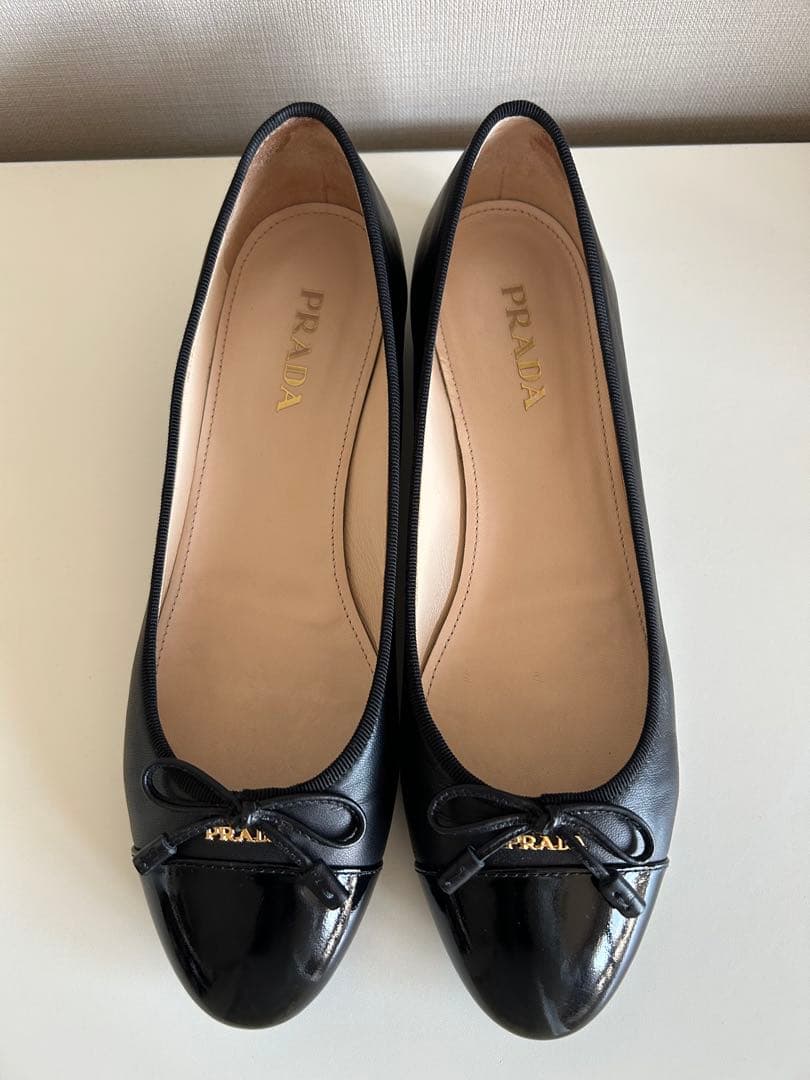 PRADA ブラック バレエシューズ 24cm