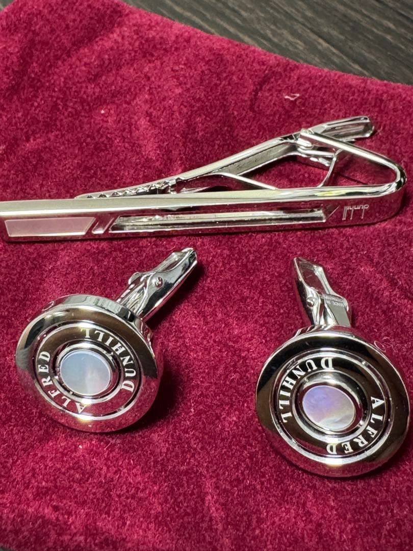 Dunhill ダンヒル カフス＆ネクタイピン 新品 正規品 マザーオブパール