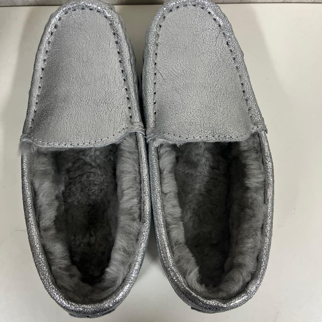 別注　レア　EMU Australia シルバー ファー モカシン　ムートン