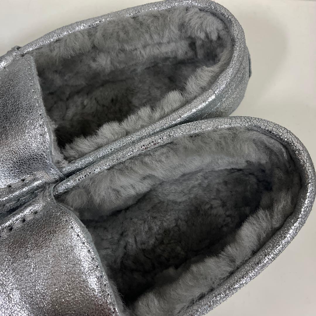 別注　レア　EMU Australia シルバー ファー モカシン　ムートン