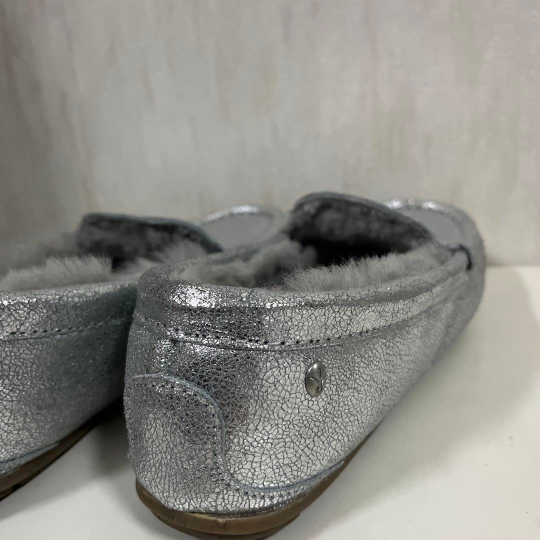 別注　レア　EMU Australia シルバー ファー モカシン　ムートン