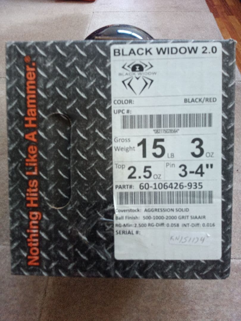 ハンマー社　ブラックウィドー２．０　１５ポンド