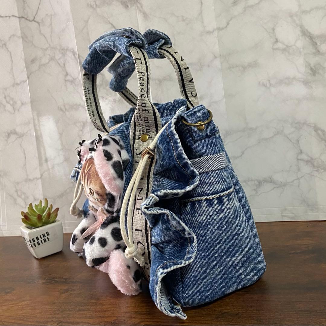 c*o様 コヤンイサムチョン デニムリメイク【フリルバッグ】トートバッグ ハンド
