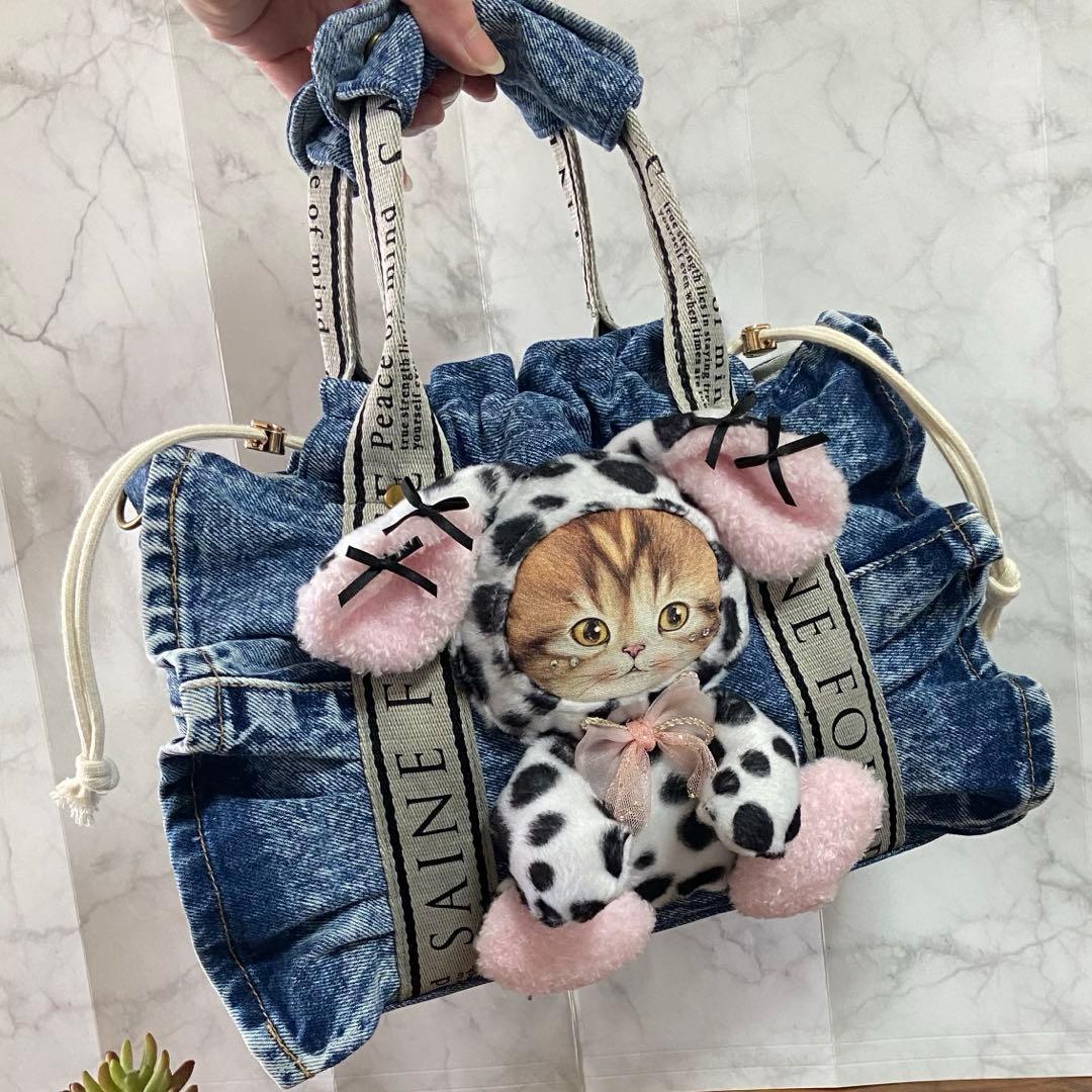 c*o様 コヤンイサムチョン デニムリメイク【フリルバッグ】トートバッグ ハンド