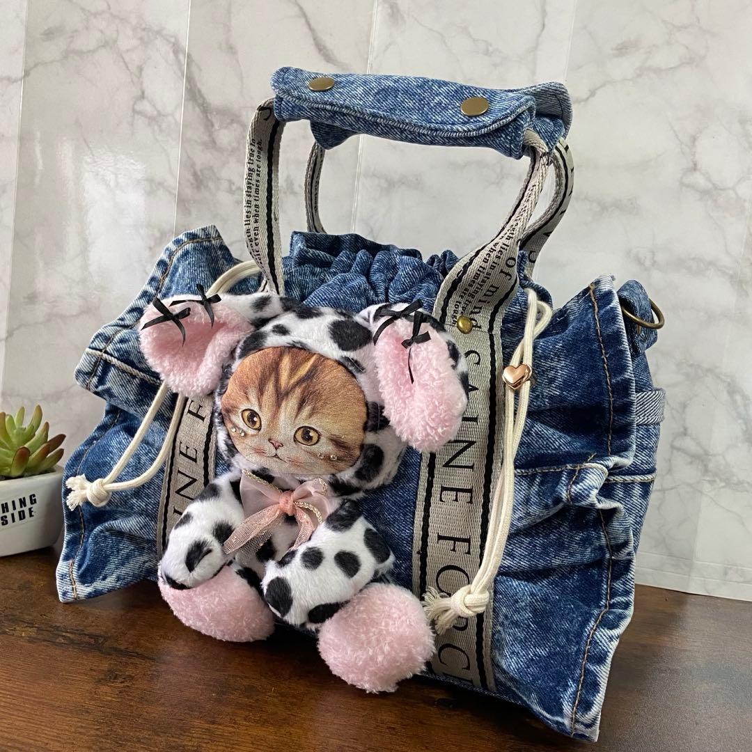 c*o様 コヤンイサムチョン デニムリメイク【フリルバッグ】トートバッグ ハンド