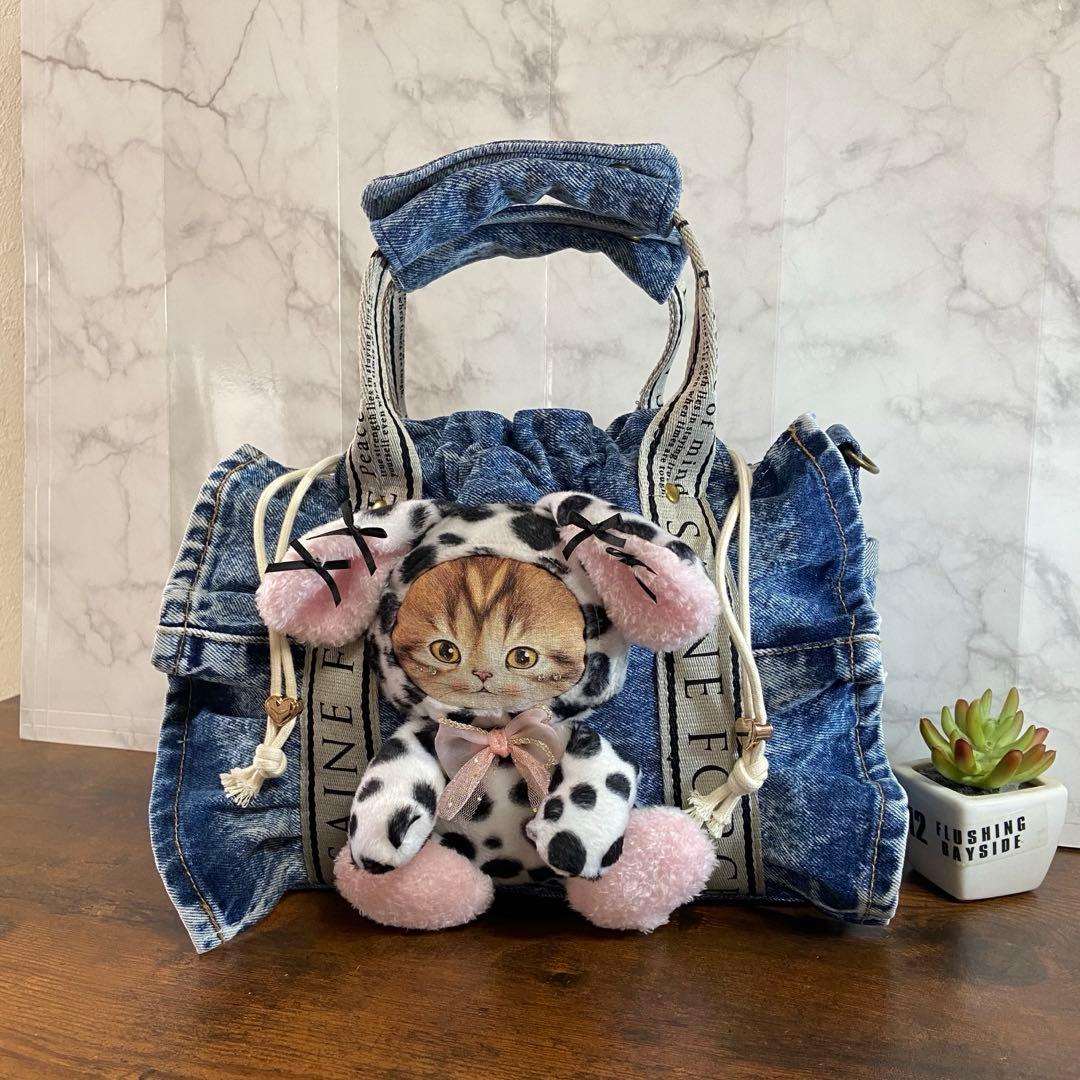 c*o様 コヤンイサムチョン デニムリメイク【フリルバッグ】トートバッグ ハンド