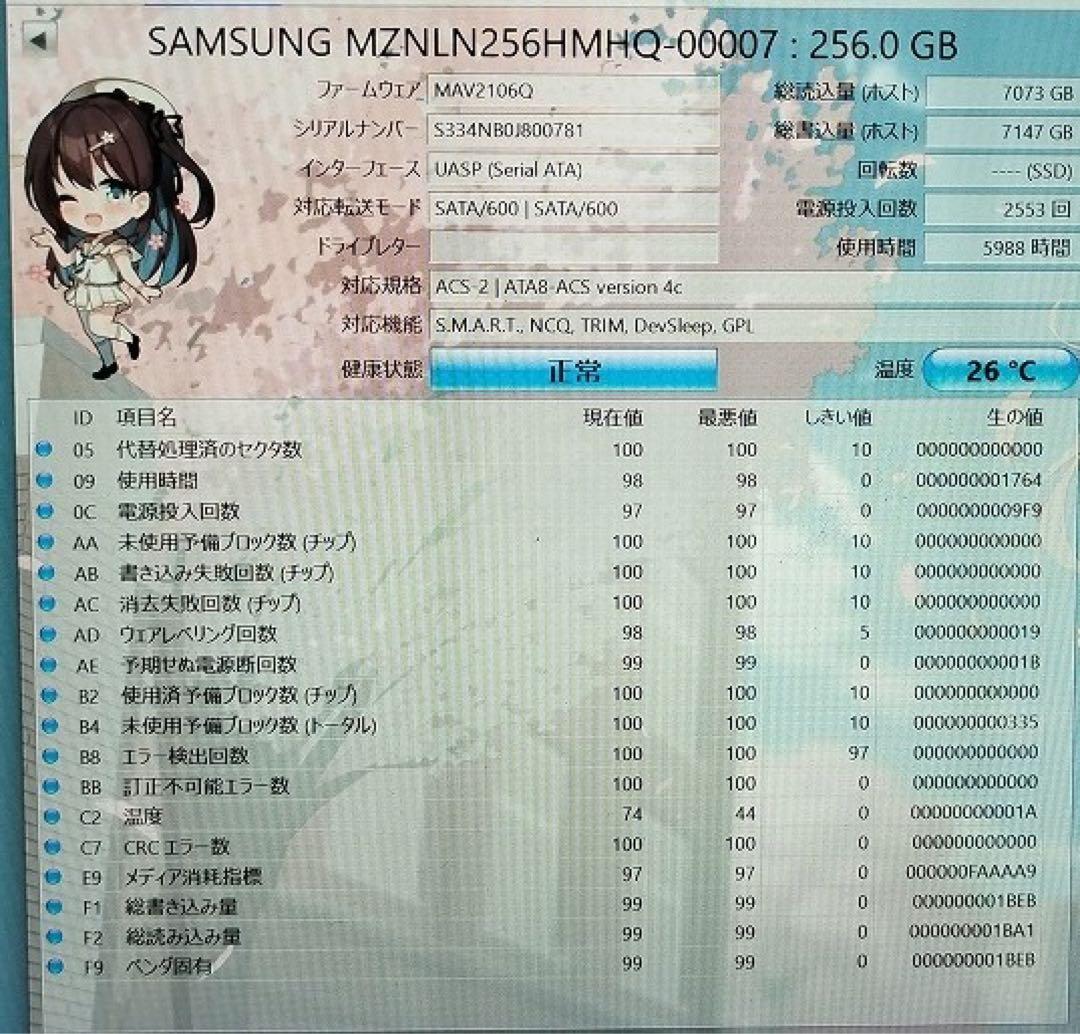 10枚セット 256GB M.2 SATA B&M key 2280 送料無料