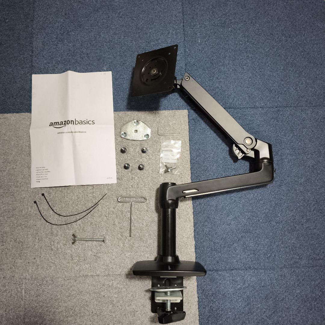 amazon basics モニターアーム 黒 エルゴトロンOEM