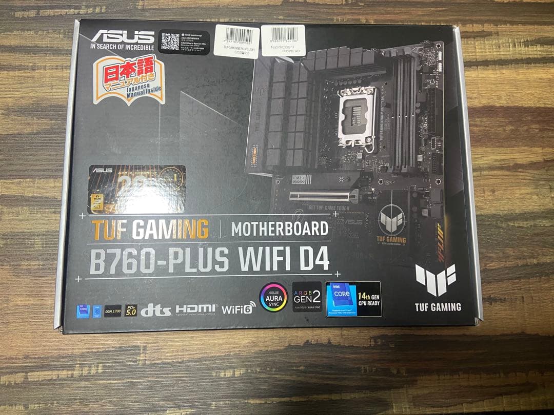新品ASUS TUF GAMING B760-PLUS LGA1700 DDR4