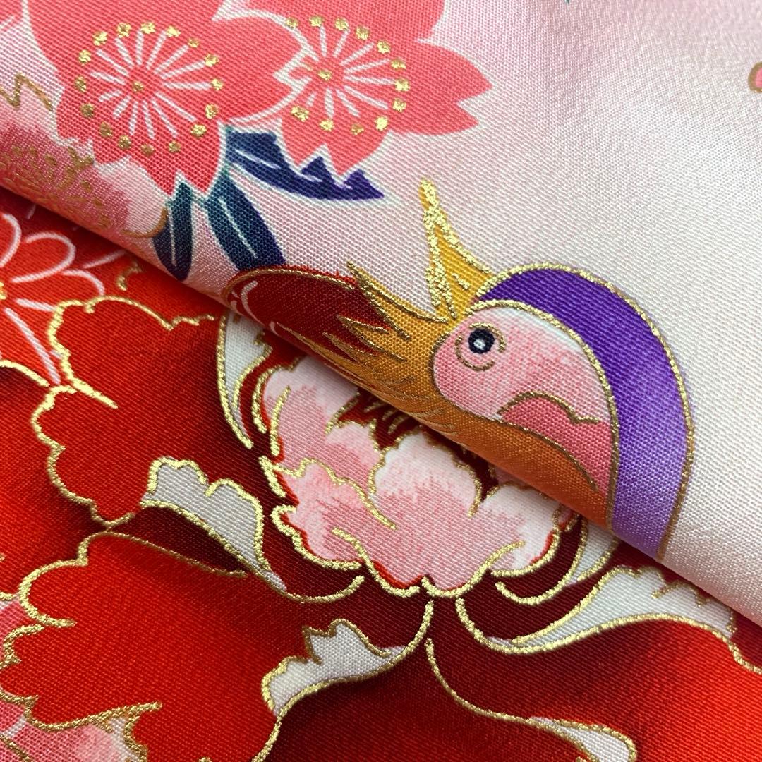 503axu35□七五三 3歳 お宮参り 女児 三つ身 鴛鴦□未使用品