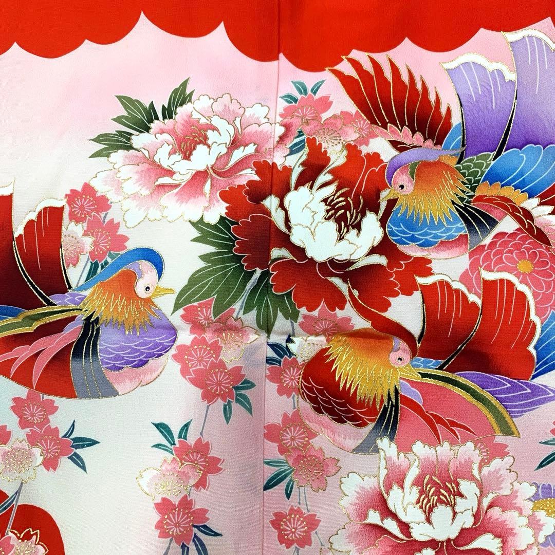 503axu35□七五三 3歳 お宮参り 女児 三つ身 鴛鴦□未使用品