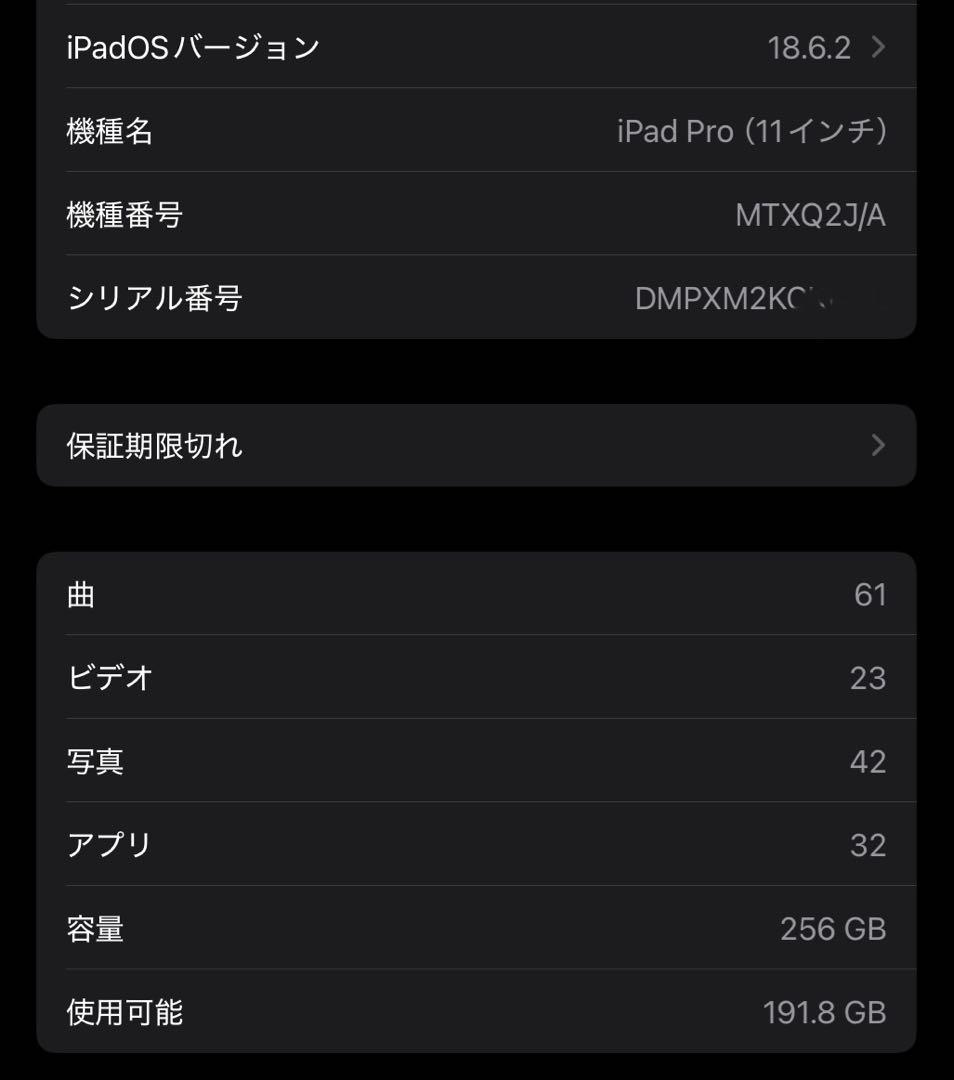 【美品】iPadPro11インチ第1世代 256GB pencil付き