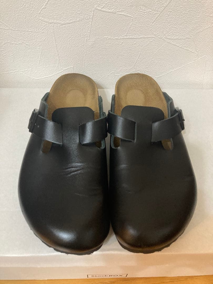 BIRKENSTOCK ボストン レザー　ブラック　　38(24.5cm)