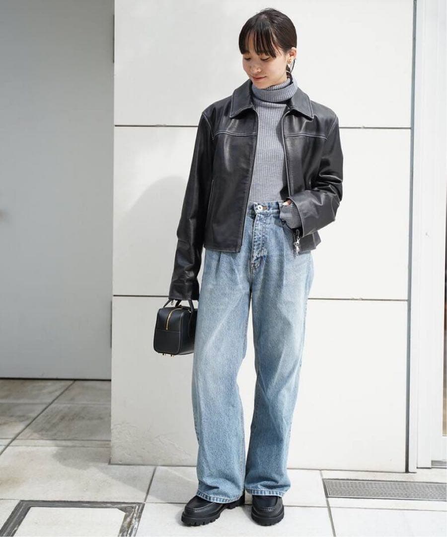 【新品タグ付】Deuxieme Classe ダメージ加工 レザージャケット