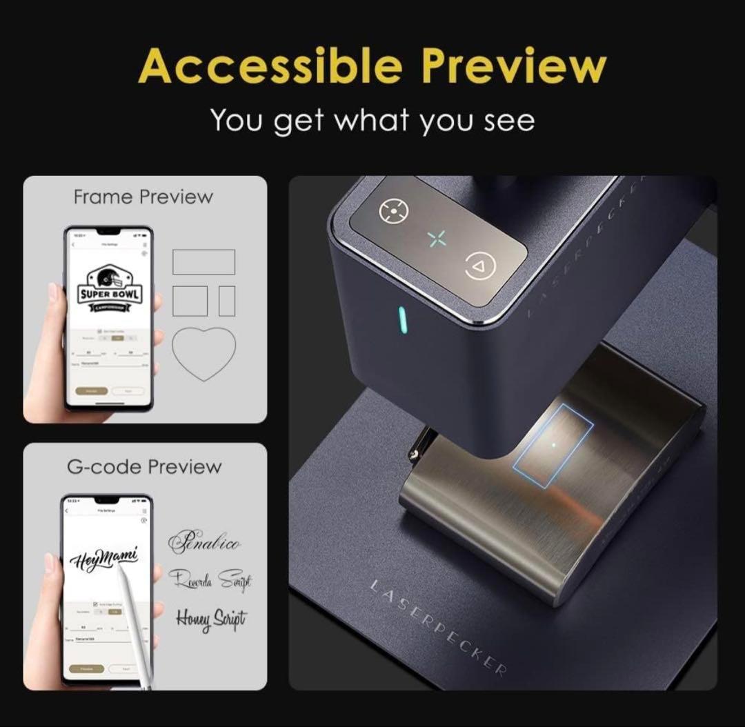 レーザー彫刻機 LaserPecker2 レーザーペッカー2 多機能電動台座付き