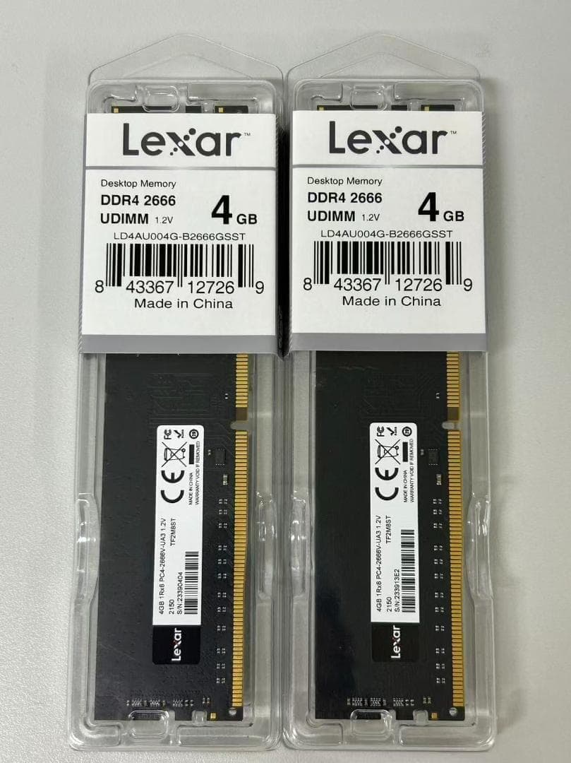 Lexar® DDR4-2666 UDIMM デスクトップメモリ新品