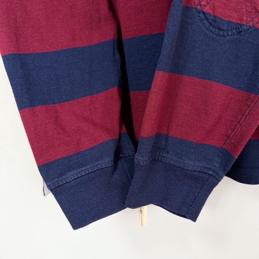 POLO Ralph Lauren ボーダーフード付 ラガーシャツ S87b