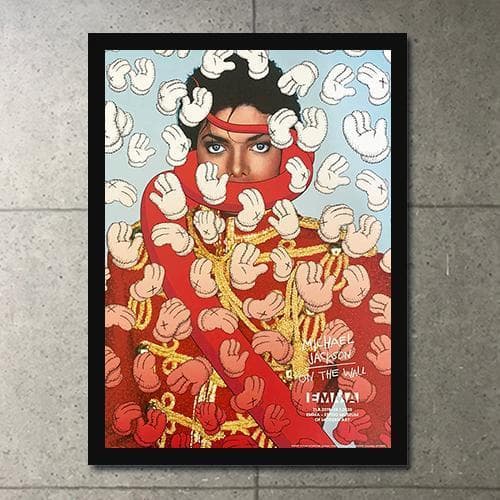 額装品/Michael Jackson ON the Wall/カウズ/ブラック