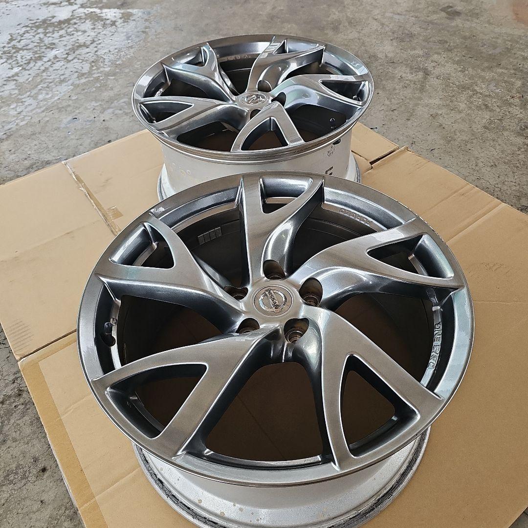 Z34純正ホイール、9Jオフセット+47、2本売ります