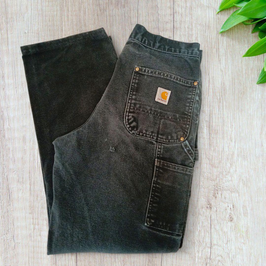 【鬼フェード】carhartt デニム ダブルニーペインターパンツ W73cm