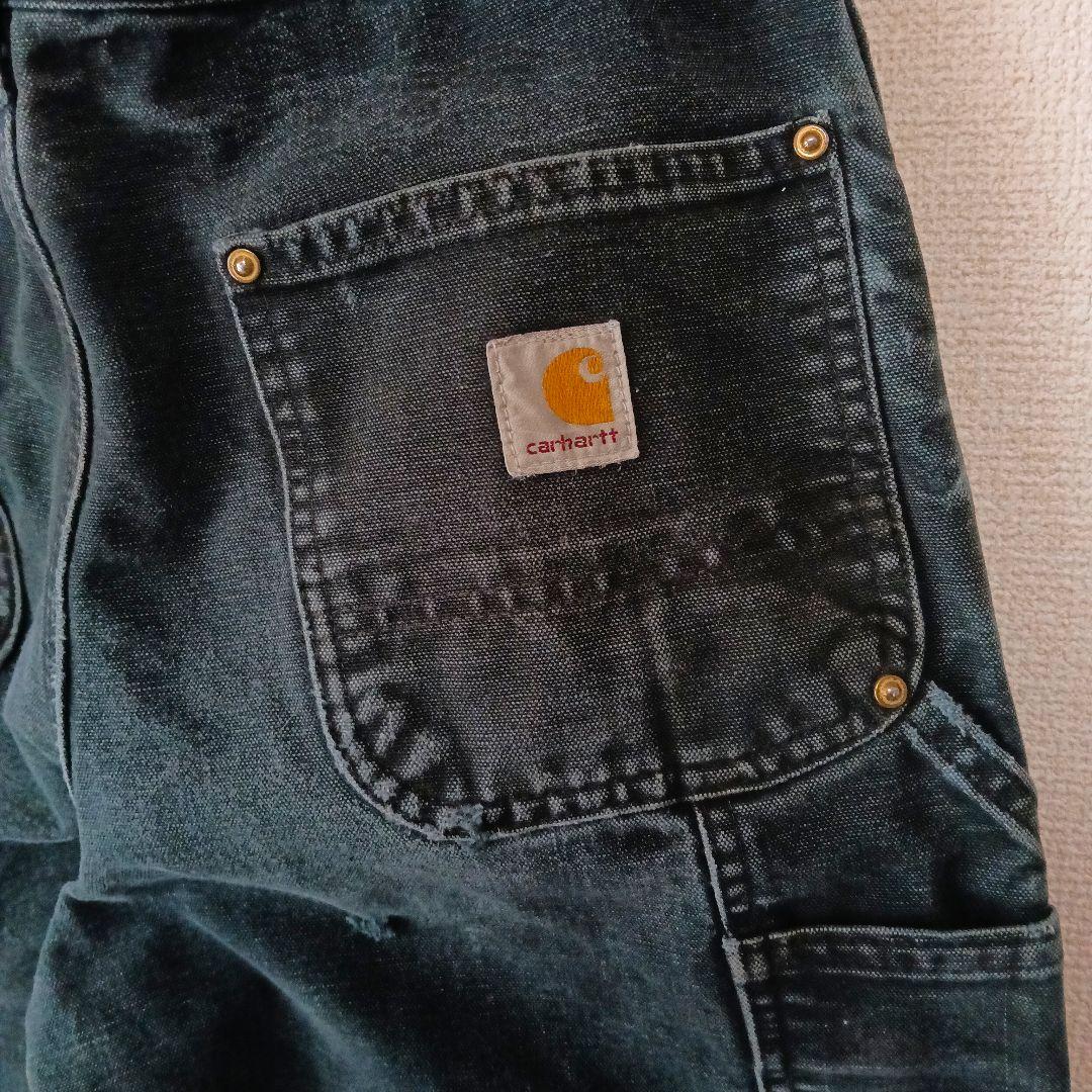 【鬼フェード】carhartt デニム ダブルニーペインターパンツ W73cm