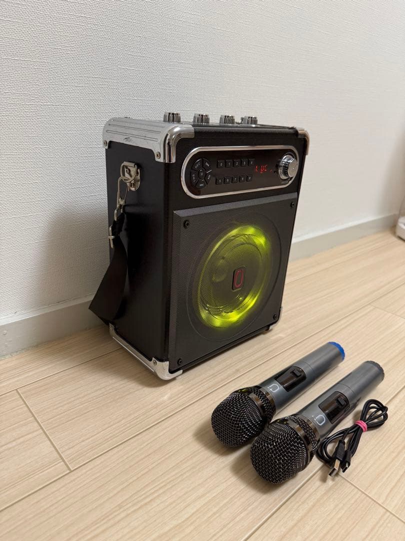 JYX Bluetooth スピーカーセット 拡声器 ワイヤレスマイク２本