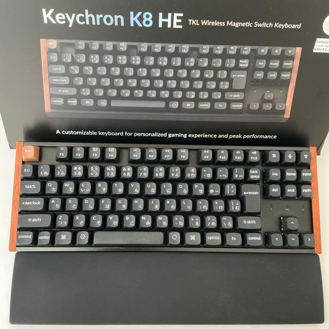【交換用PCB付】Keychron K8 HE日本語配列ほぼ未使用パームレスト付