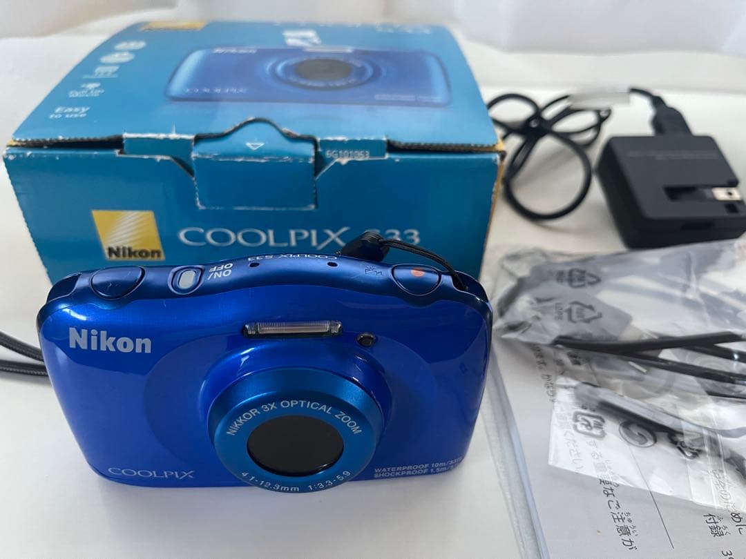 Nikon COOLPIX S33 青色 本体　動作確認済