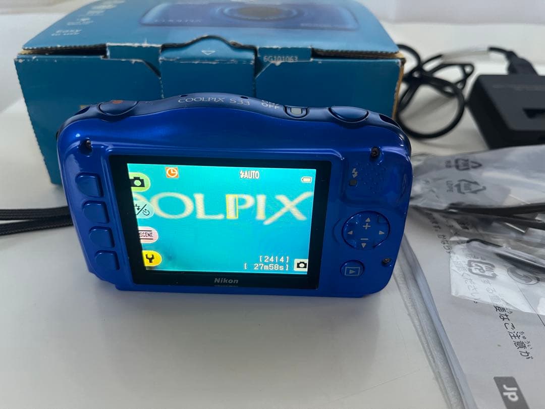 Nikon COOLPIX S33 青色 本体　動作確認済