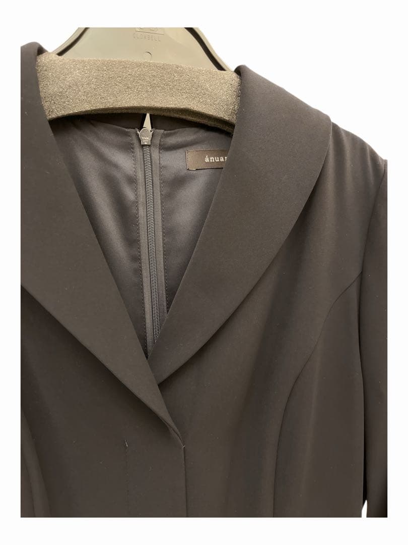 新品タグ付anuas ワンピースネイビー セレモニーテイラーワンピースM