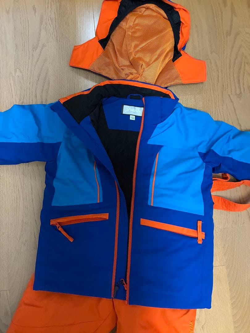 Phenix 子ども用スキーウェア 青とオレンジ