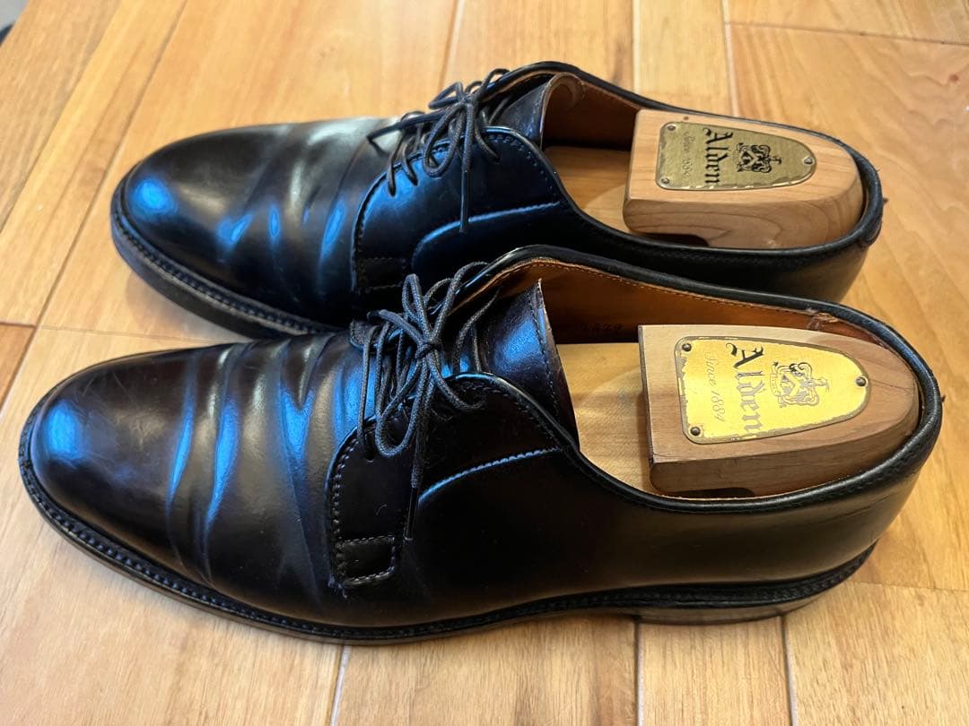Alden 黒 UA別注9901 プレーントゥ　シューツリー付き