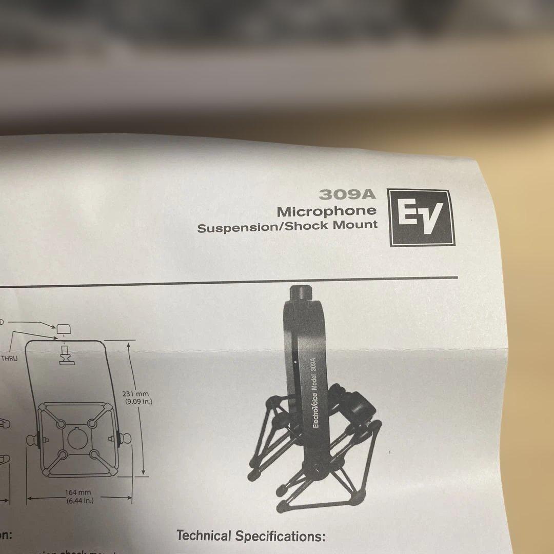 配信機器・PA機器・レコーディング機器 Electro Voice RE20 + 309A