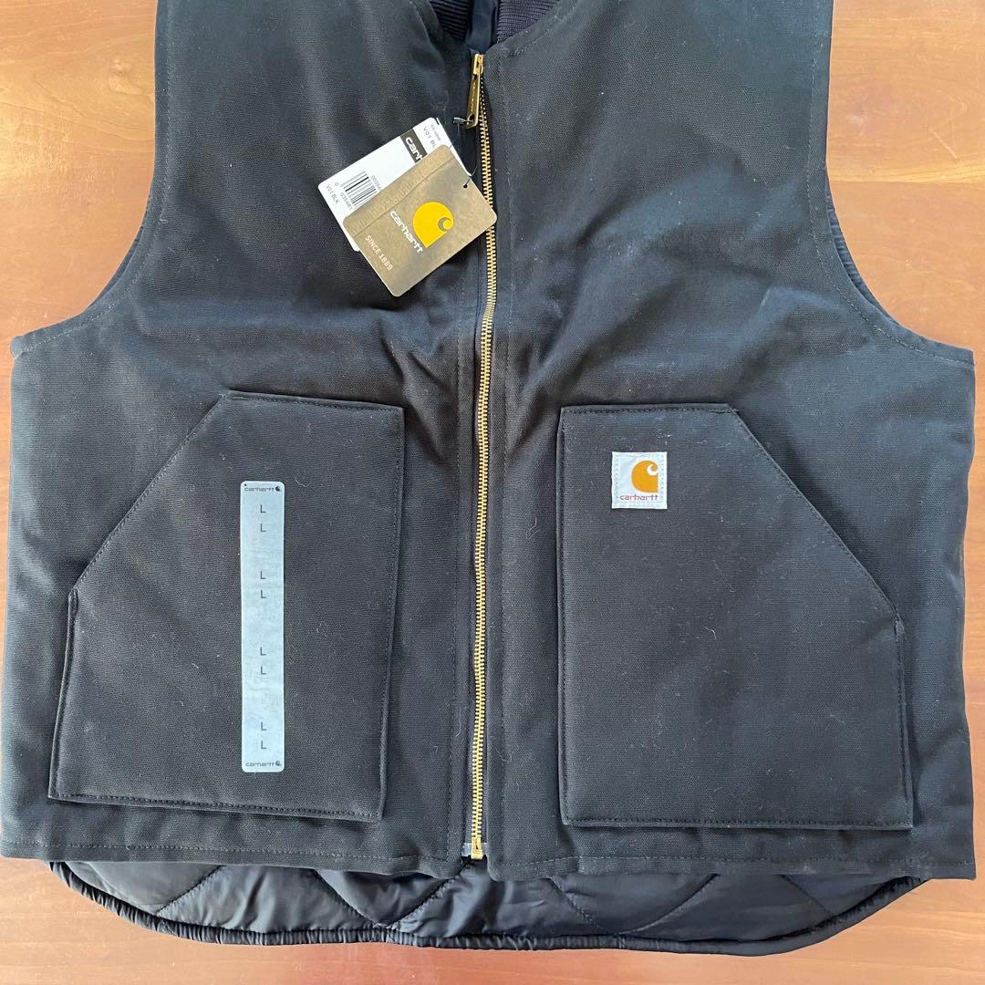 ★CARHATT ダックベスト V01 BLK Lサイズ★黒★デッドストック★