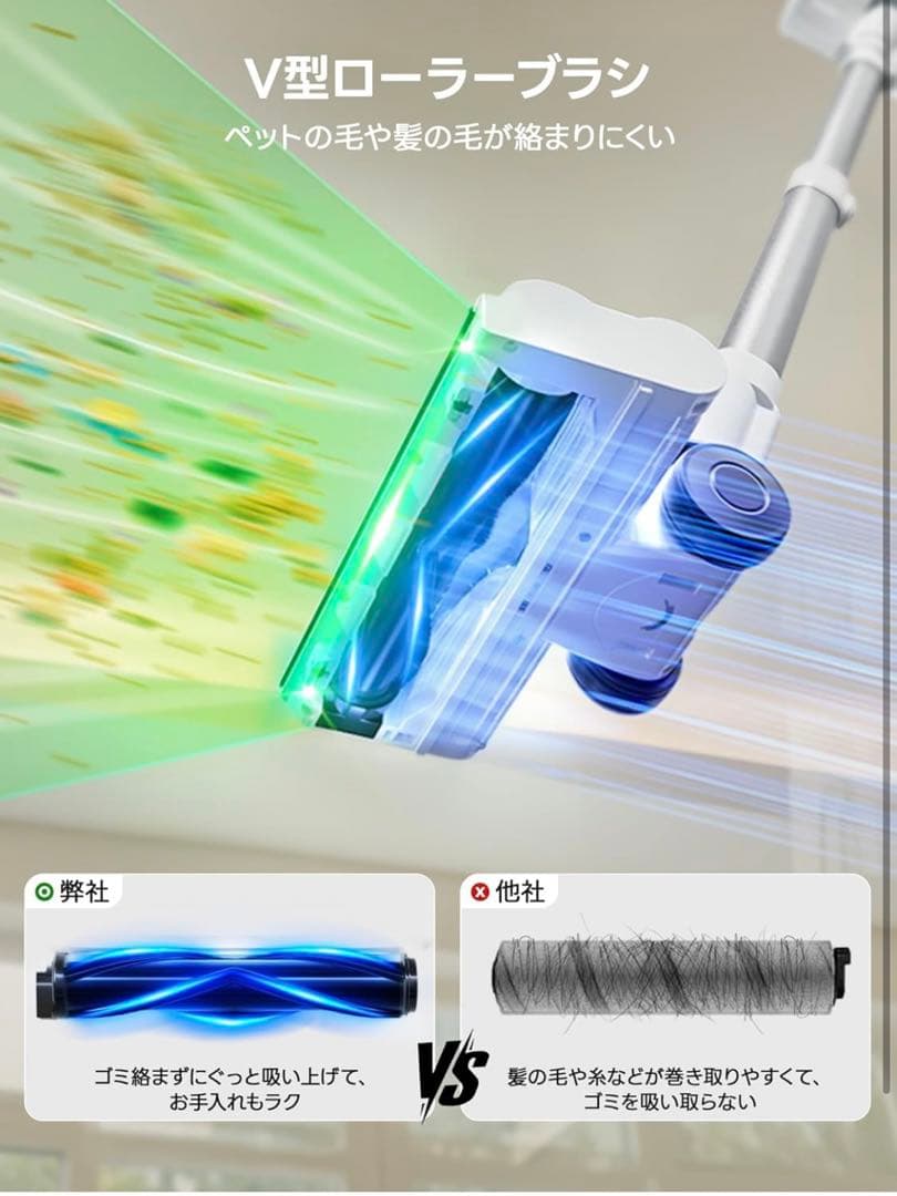 【新品未使用】スティッククリーナー本体 ホワイト 50分連続運転