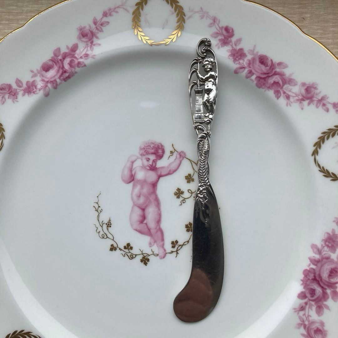 純銀　天使　バターナイフ　スプレッダー