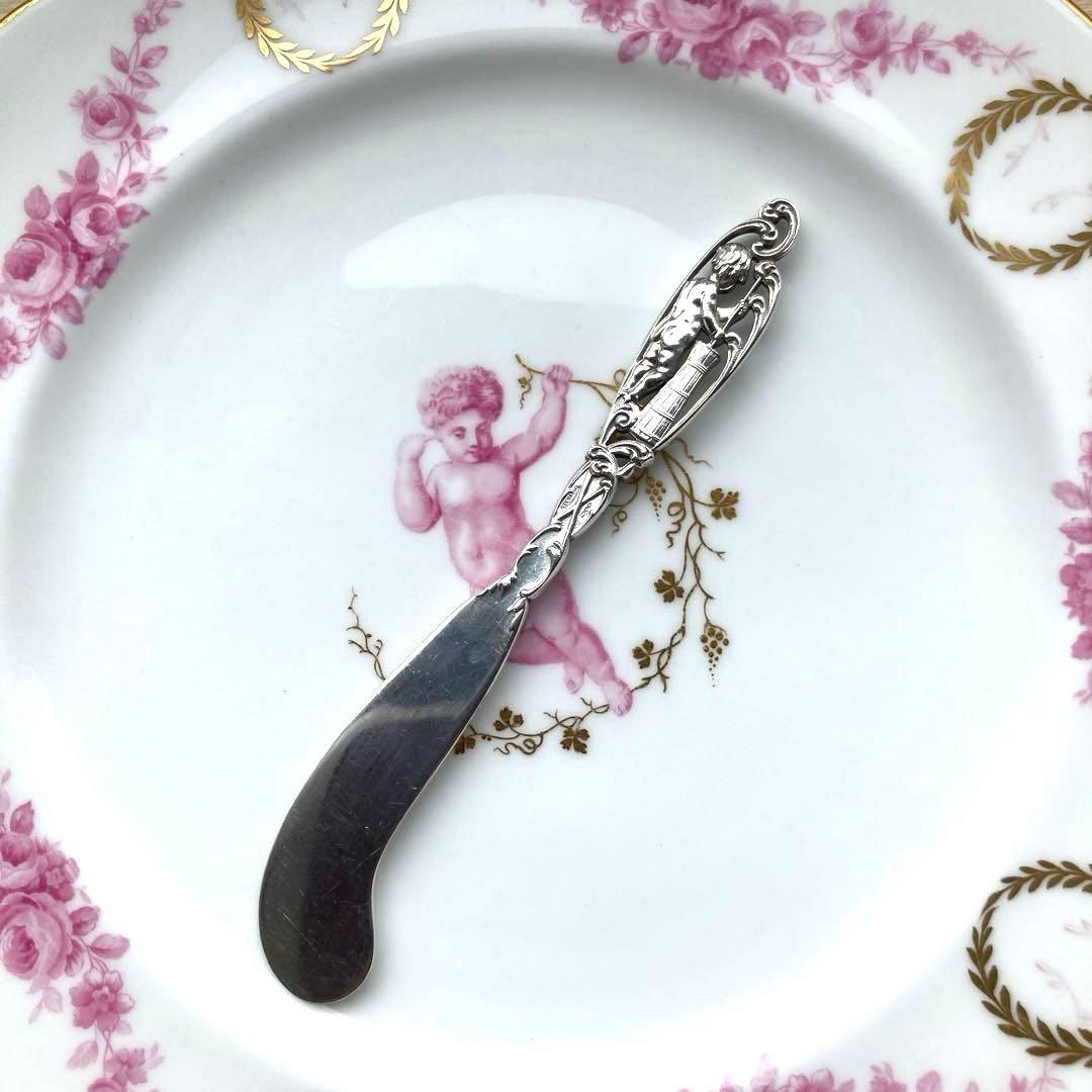 純銀　天使　バターナイフ　スプレッダー