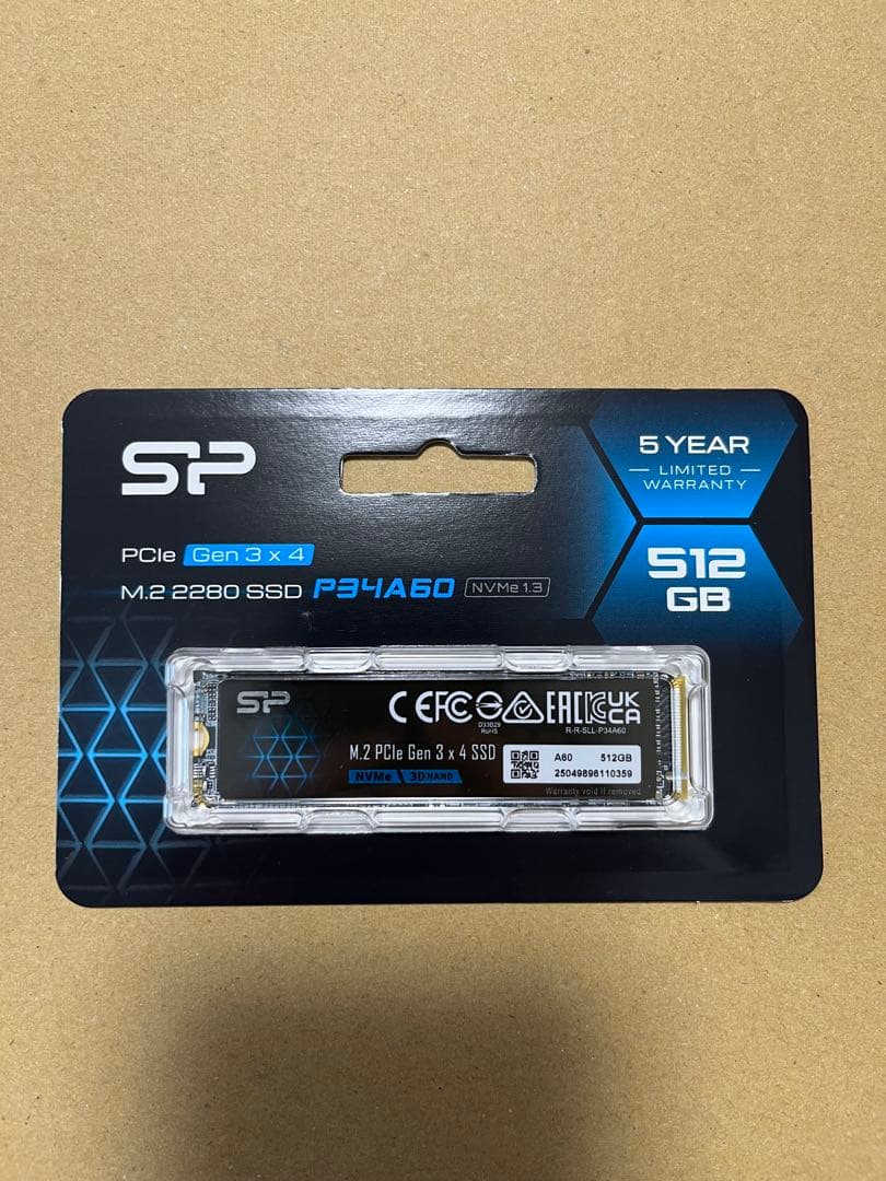 【新品未開封】シリコンパワー　512GB NVMe M.2 SSD