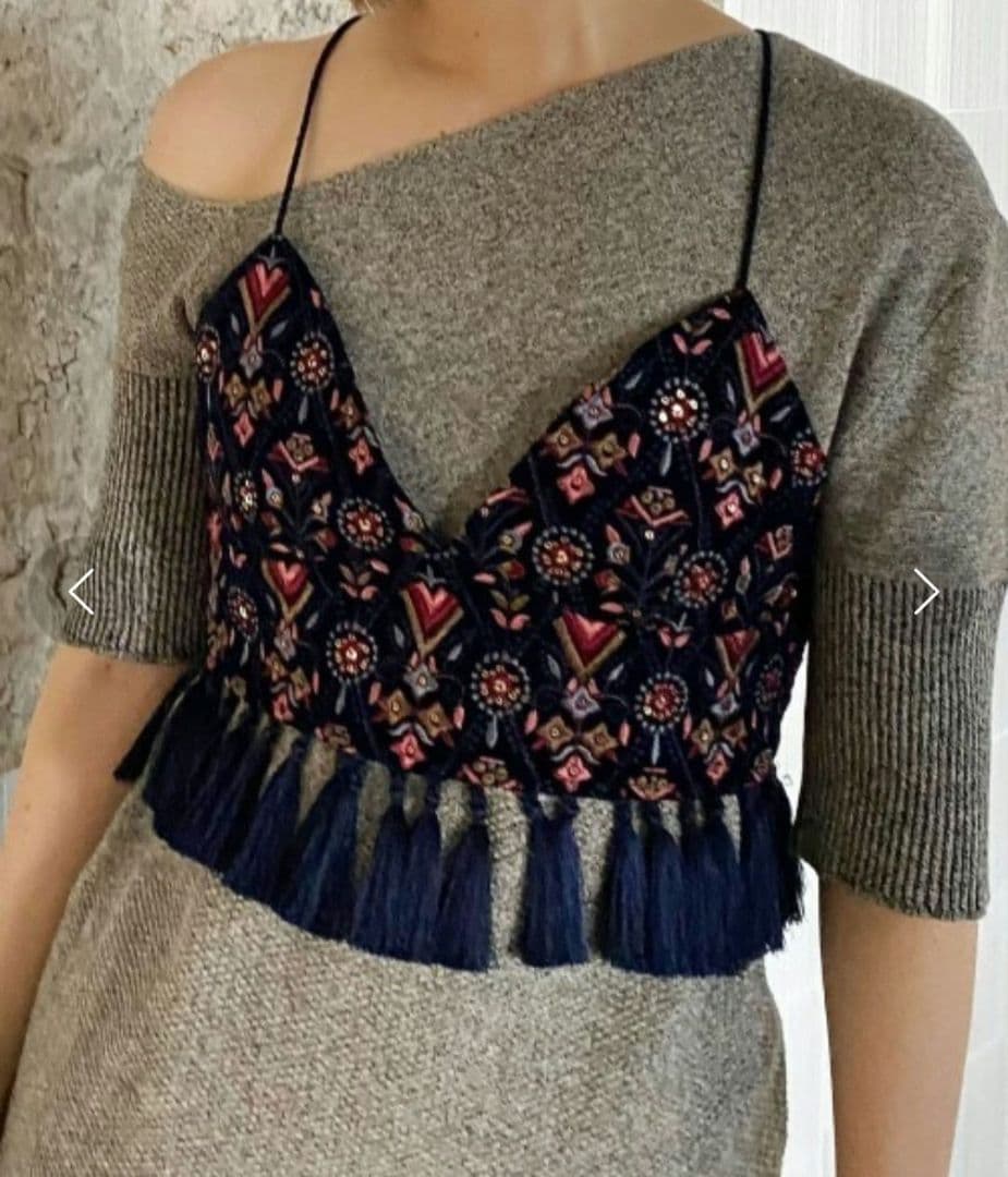 INDIA EMBROIDERY BUSTIER　ameri vintage