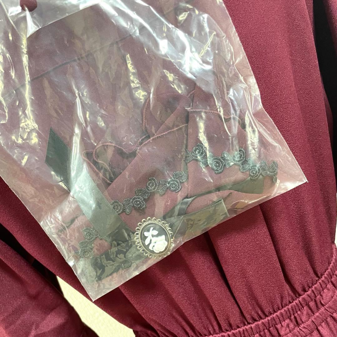 axes femme ジャボブローチ付 ワンピース ゴスロリ 姫袖 アクシーズ