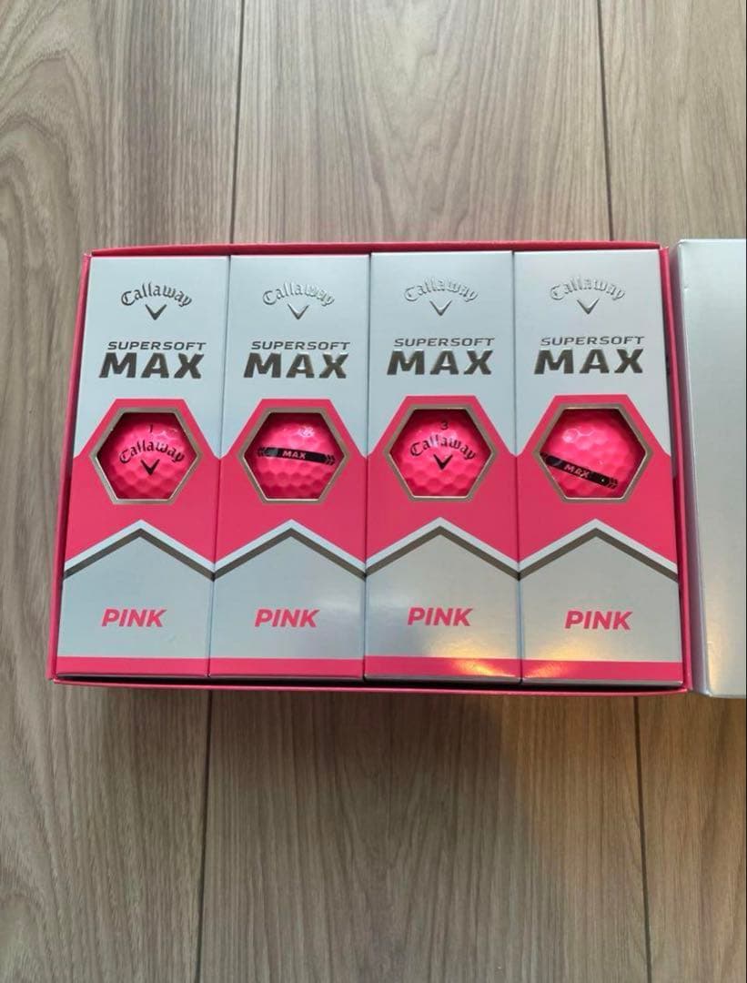 4ダース callaway キャロウェイ スーパーソフトMAX 桃 ゴルフボール