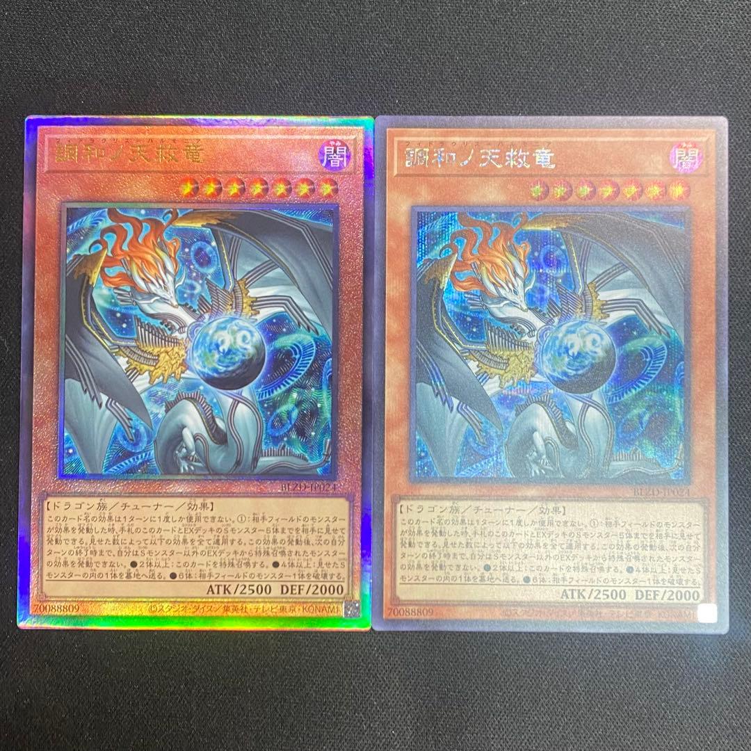 遊戯王　調和ノ天救竜　シークレット１枚　レリーフ１枚