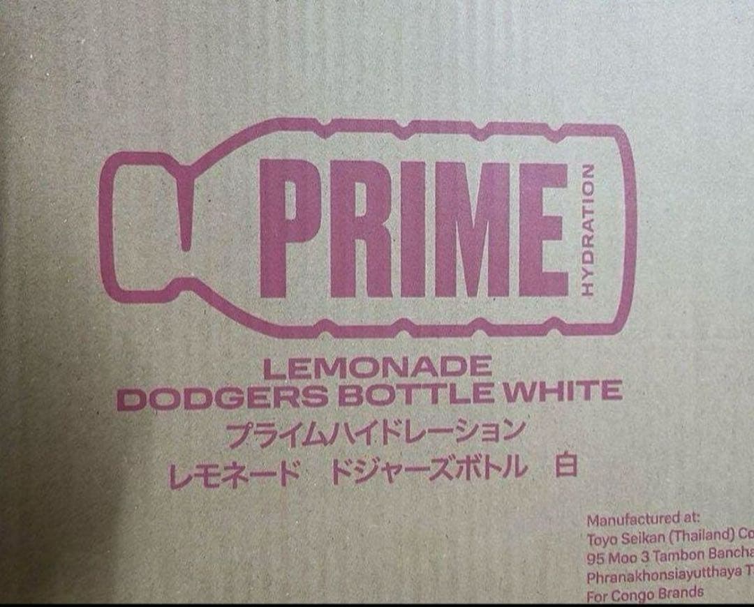 ソフトドリンク PRIME LEMONADE DODGERS BOTTLE WHITE