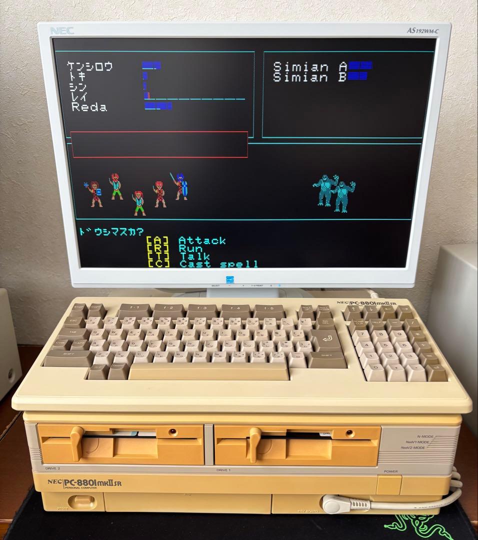 PC-8801mkIISR キーボード付 動作品
