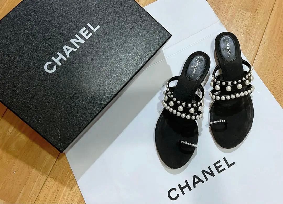 可愛いすぎ❤︎CHANEL♡パール♡ココマーク♡マトラッセ♡サンダル❤︎37