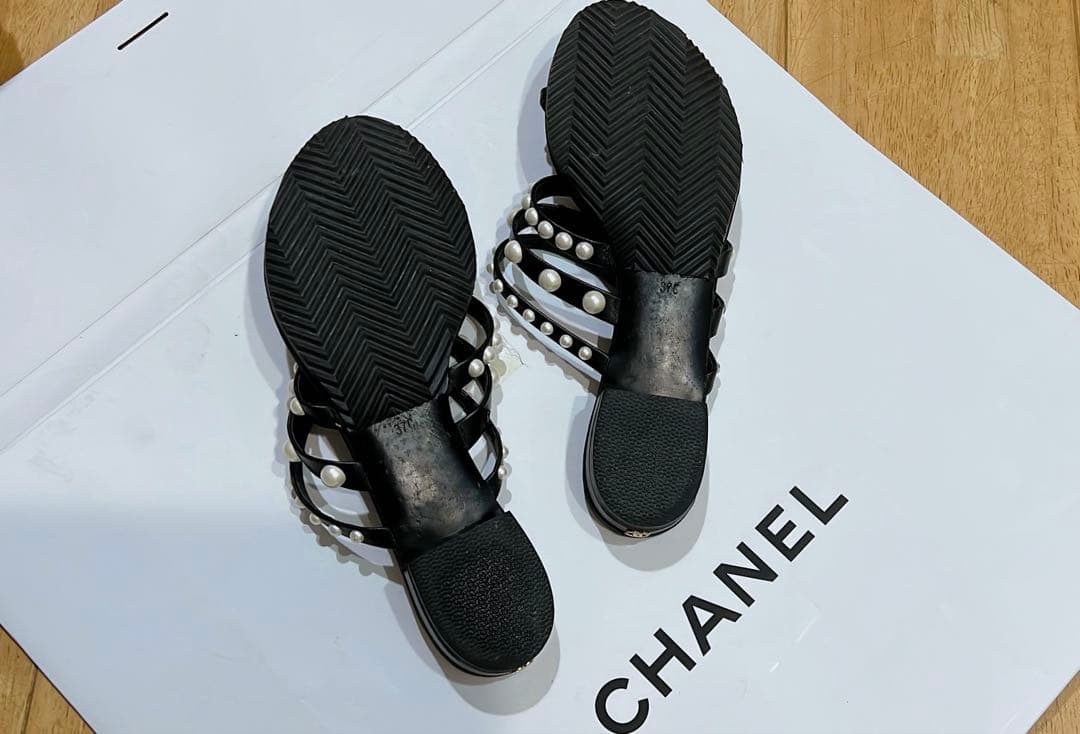 可愛いすぎ❤︎CHANEL♡パール♡ココマーク♡マトラッセ♡サンダル❤︎37