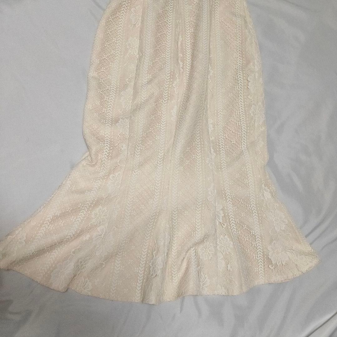 【大人可愛い♡】ROBEdeFLEURS 総レースｘパールフリルマーメイドドレス