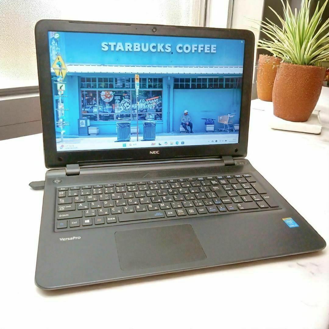 NEC 黒 ノートＰＣ Windows11 i5 8GB SSD カメラ DVD
