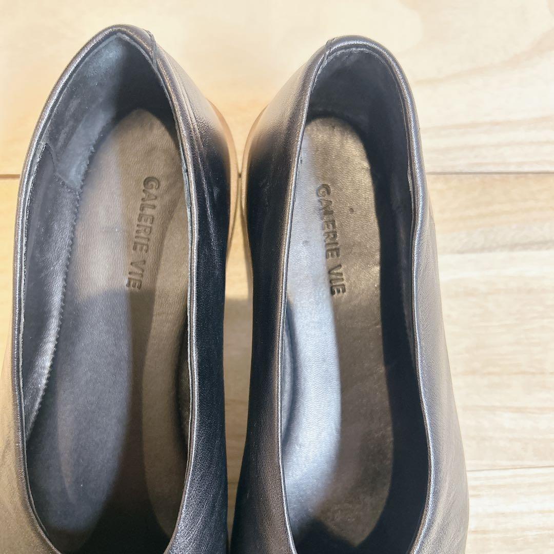 GALERIE VIE LAUREL ギャルリーヴィー スリッポン 本革ブラック